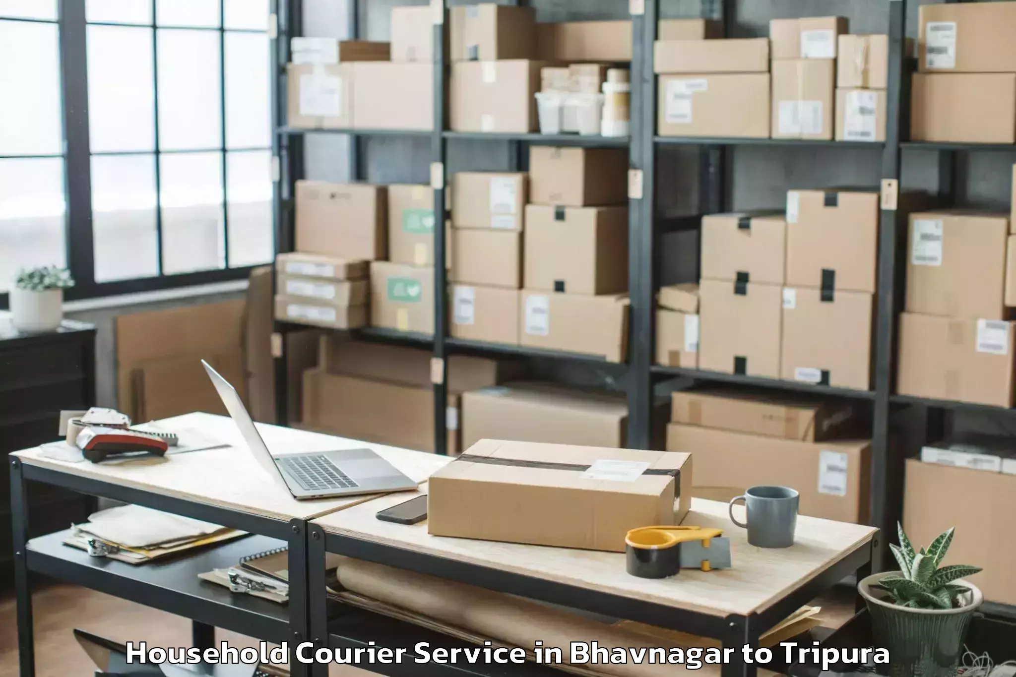 Trusted Bhavnagar to Santirbazar Household Courier